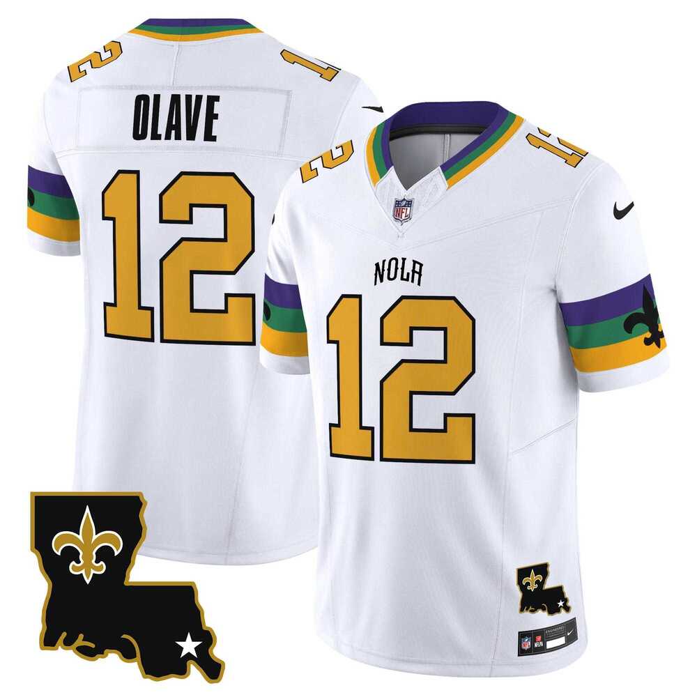 Men & Women & Youth New Orleans Saints #12 Chris Olave White 2024 F.U.S.E. Vapor Limited Stitched Jersey->new orleans saints->NFL Jersey